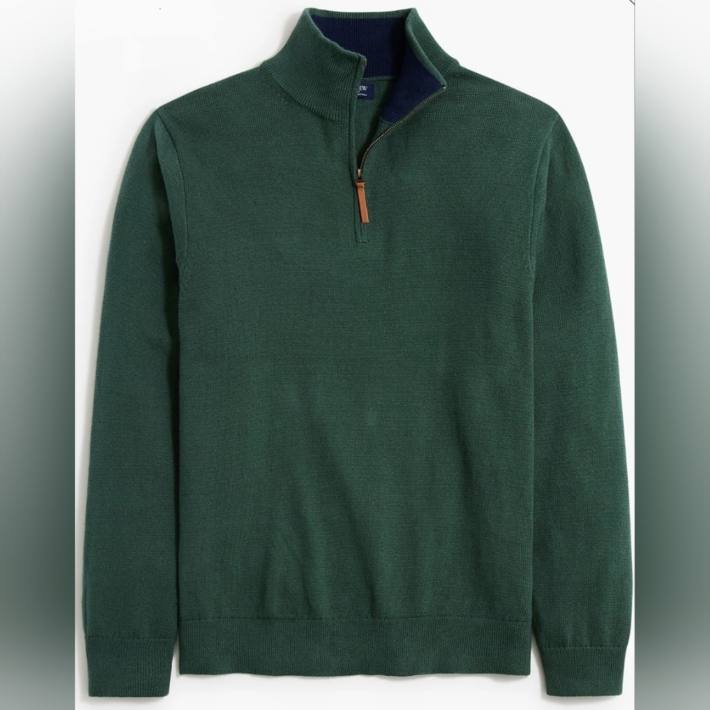 JCrew cotton quarter-zip sweater